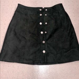h&m black suede skirt!